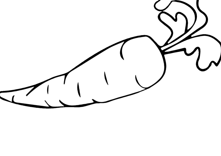 Carrot for kids 6 years old Coloring page Print